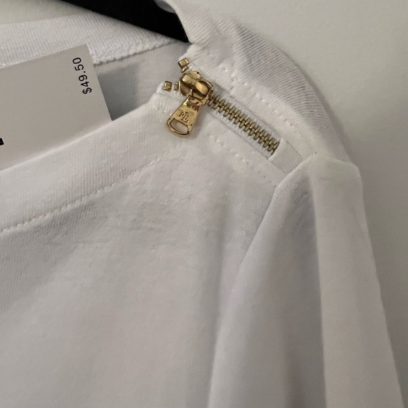 Cotton Boat Neck and 1/3 Sleeve Lauren by Ralph Lauren Top - Picture 3 of 3